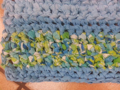 Runner Rag Rug with a Spin Tutorial (Combines Single Crochet and Double Crochet)