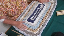 Rectangle Rag Rug with Easy Great Corners (Recycled Pillowcase)