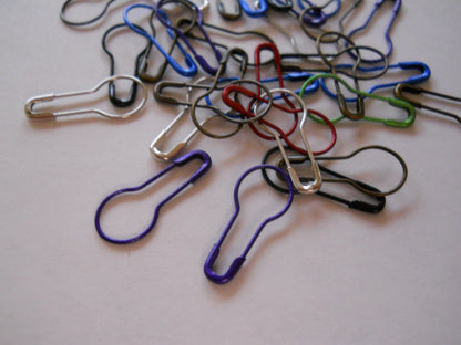 Bulb Shaped Metal Stitch Markers  (8 Packet)